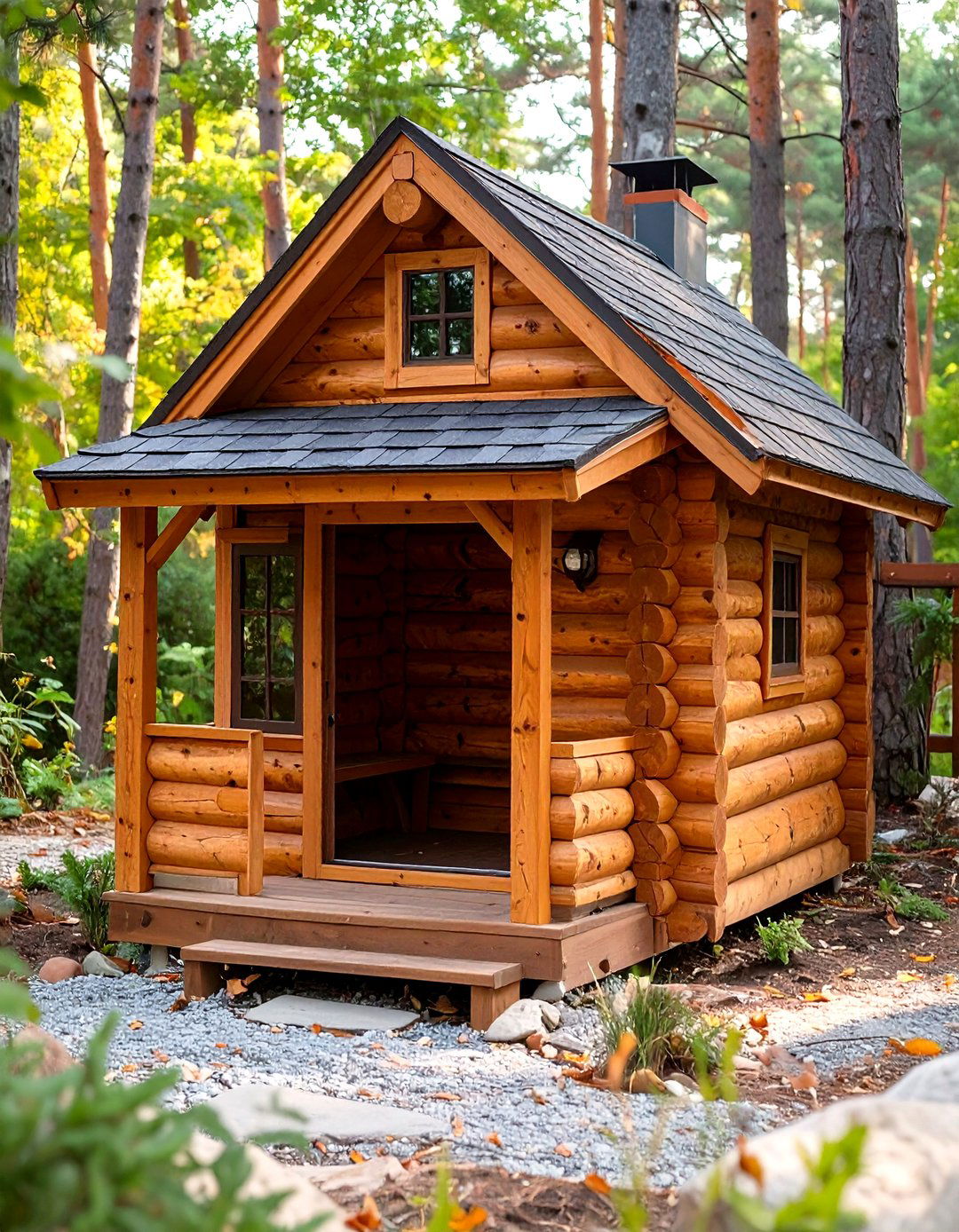 Rustic Log Cabin Outdoor Dog Kennel - 30 outdoor dog kennel ideas