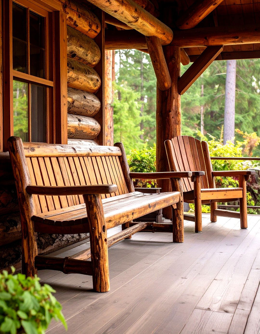 Rustic Log Furniture - 30 porch furniture ideas