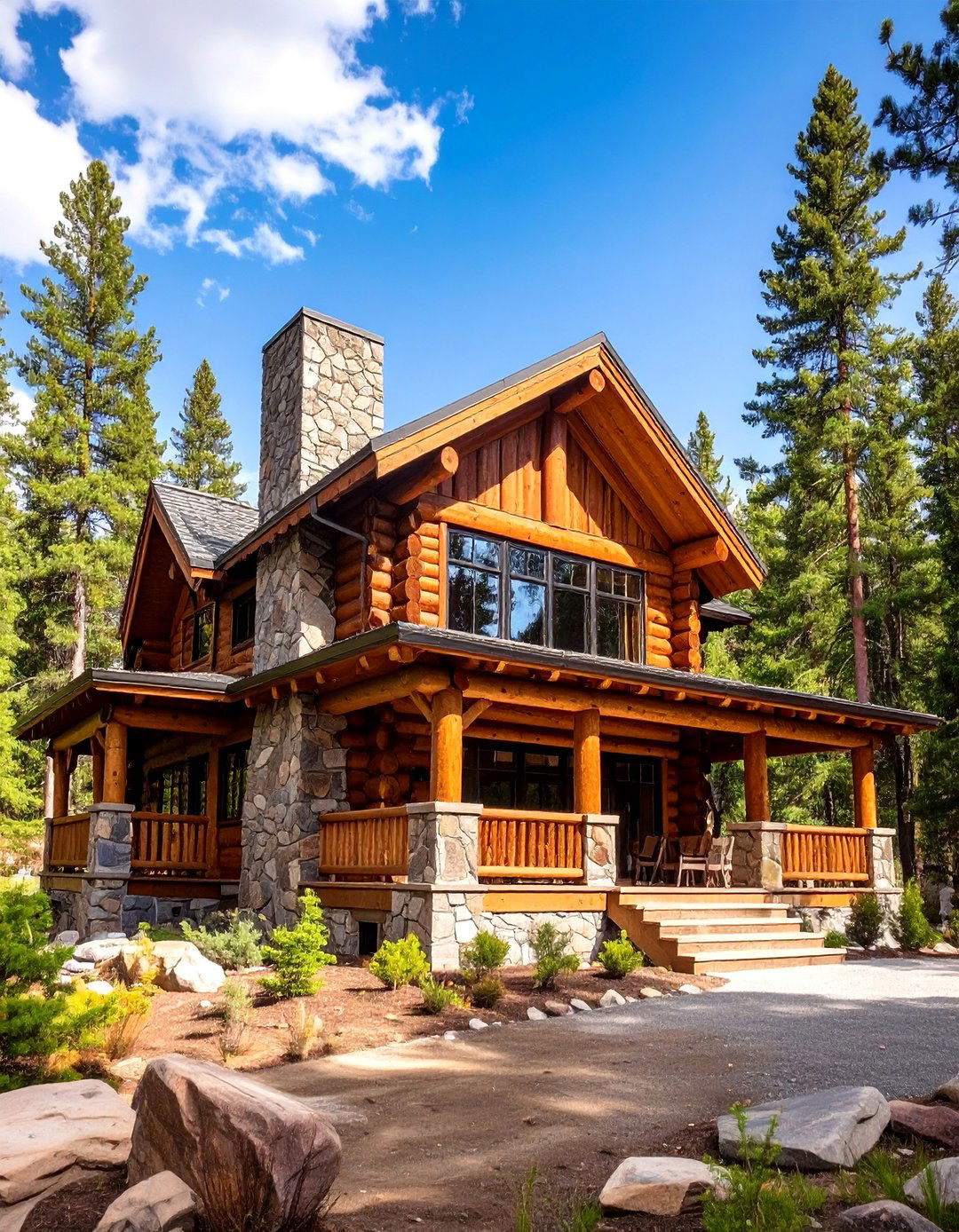 Rustic Mountain Lodge Retreat - 30 exterior home design ideas