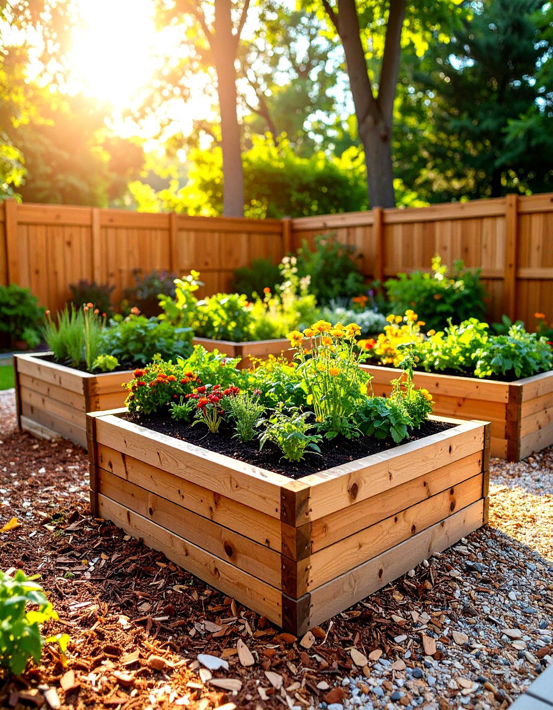 Rustic Raised Garden Bed Design - 30 landscape timber ideas