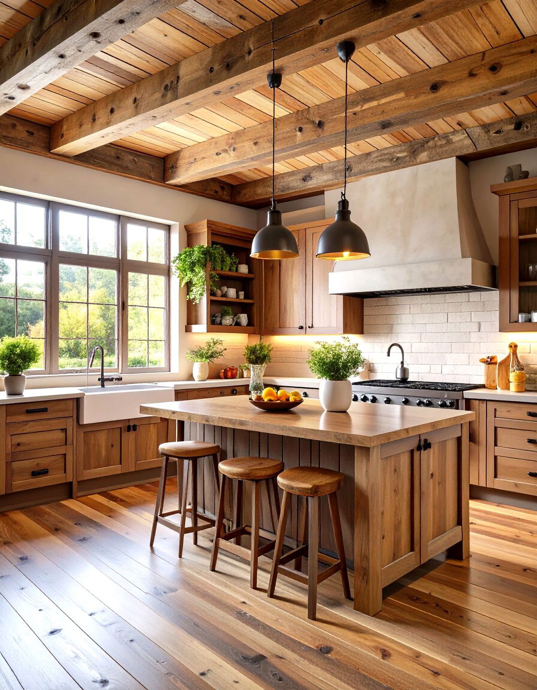 Rustic Reclaimed Wood Kitchen - 30 farmhouse country kitchen ideas
