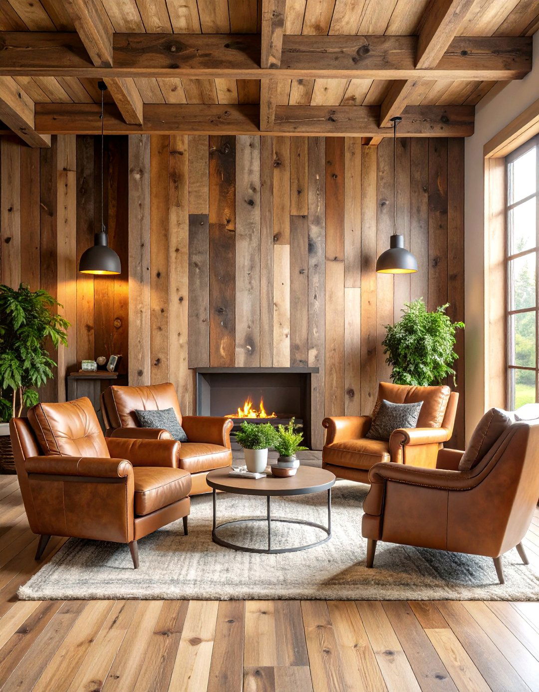 Rustic Reclaimed Wood Wall - 30 ai accent wall design ideas