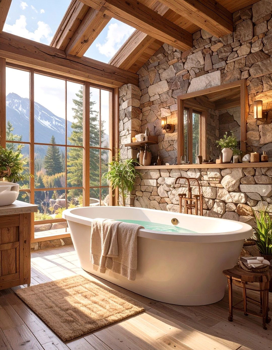 Rustic Spa Bathroom - 30 bathroom ideas decor