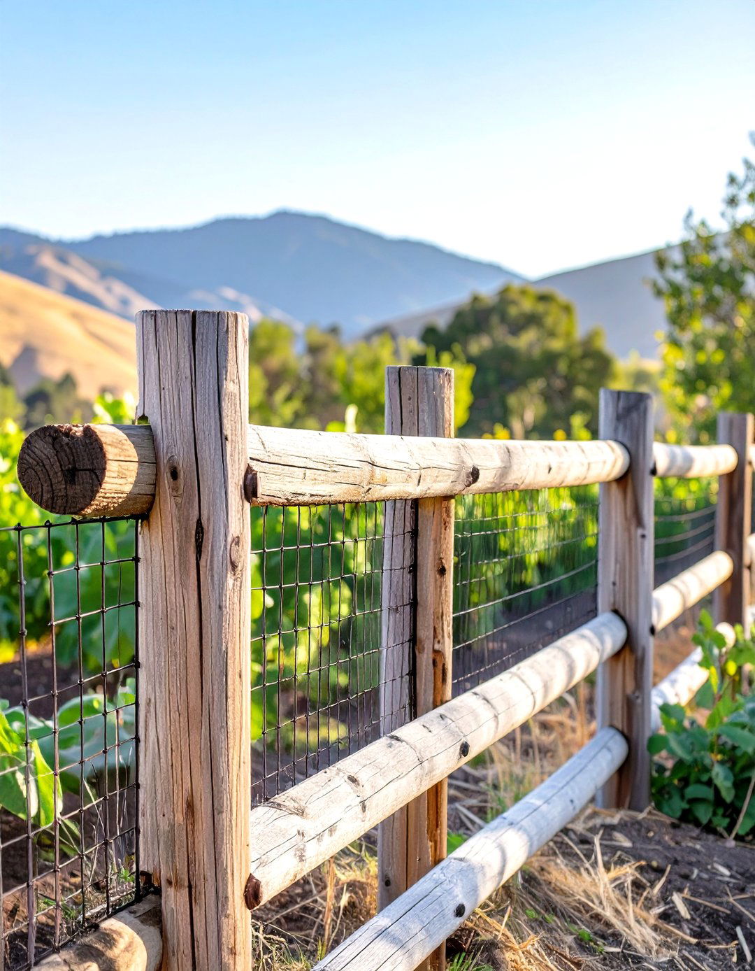 Rustic Split Rail Vegetable Garden Fence - 30 vegetable garden fence ideas