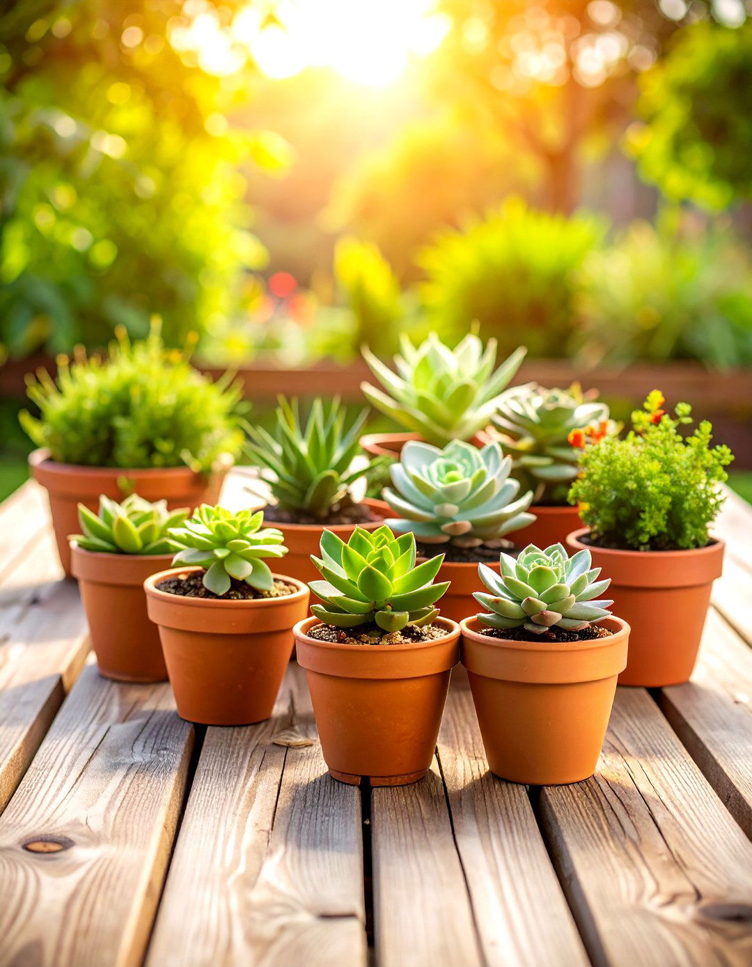 Rustic Terracotta Pot Centerpiece - 30 outdoor table decor ideas