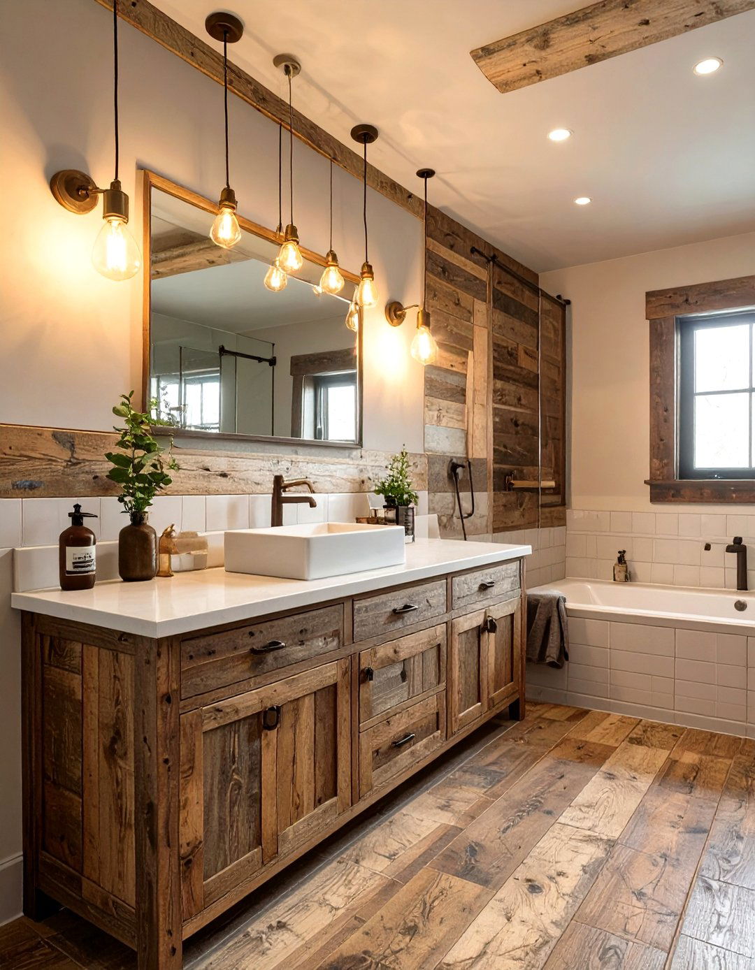 Rustic Wood Look Tile Bathroom Floor - 30 bathroom floor ideas