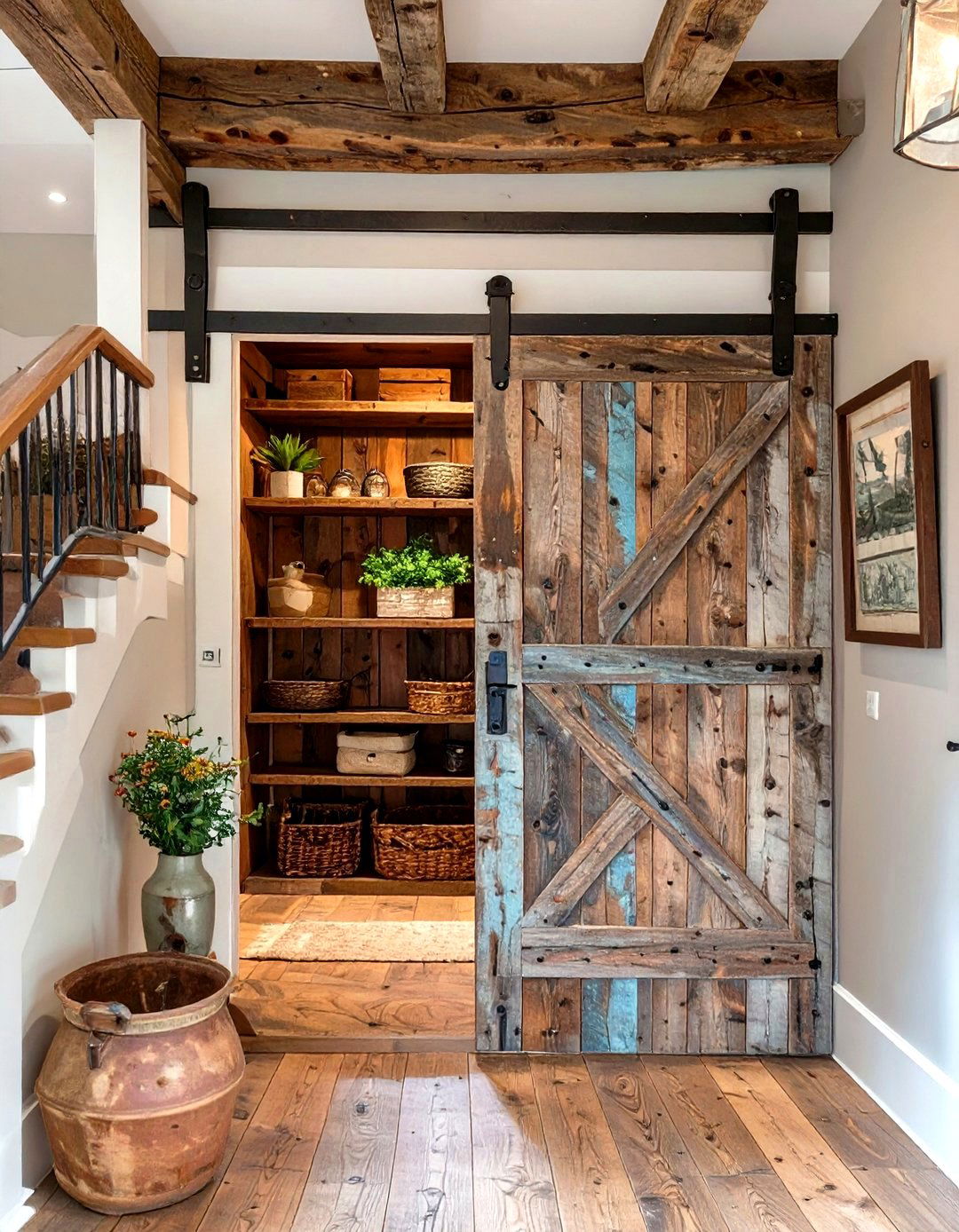 Rustic Wood Under Stairs Pantry - 30 under stairs pantry ideas