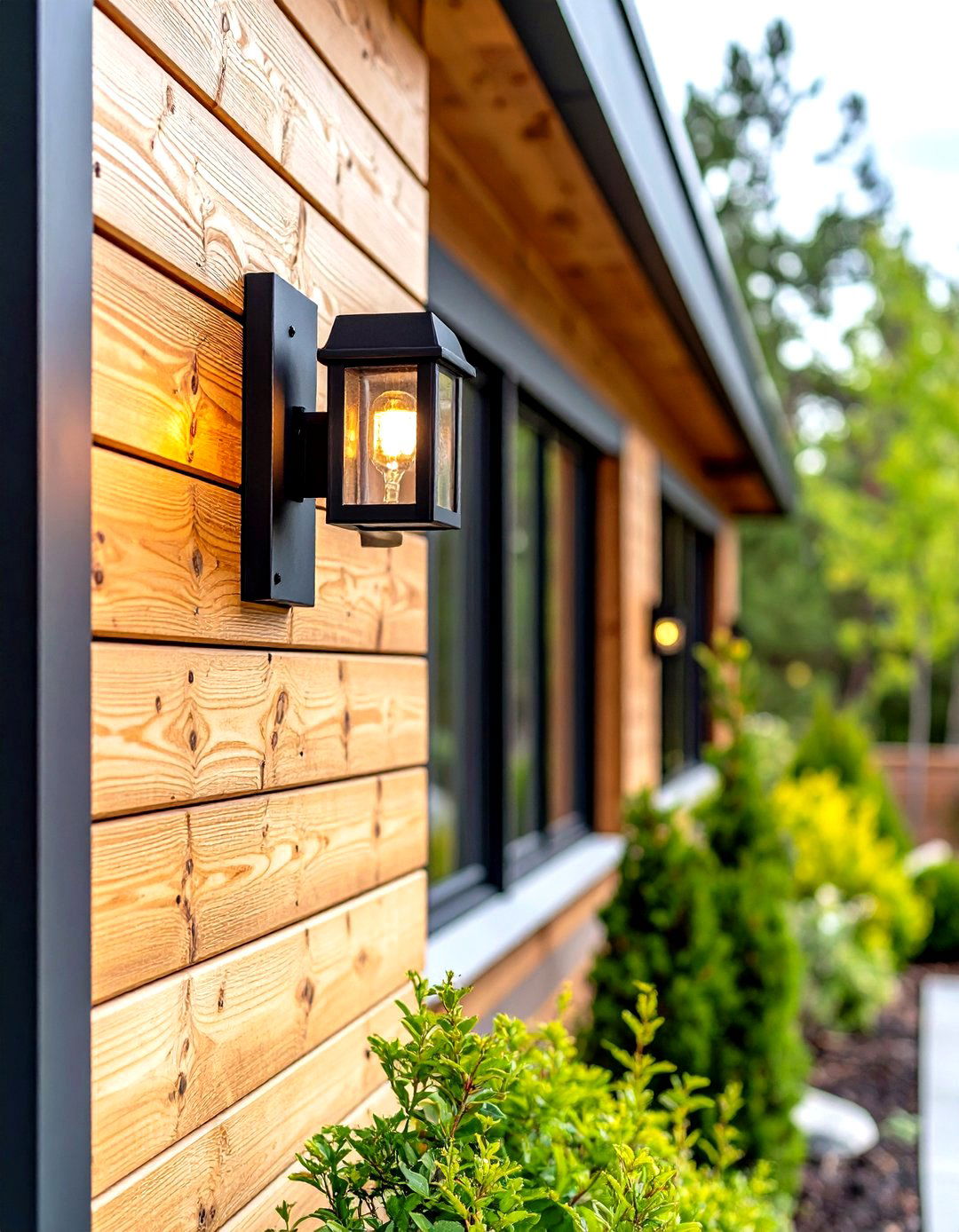 Rustic Wood and Metal Wall Lights - 30 outdoor wall lighting ideas