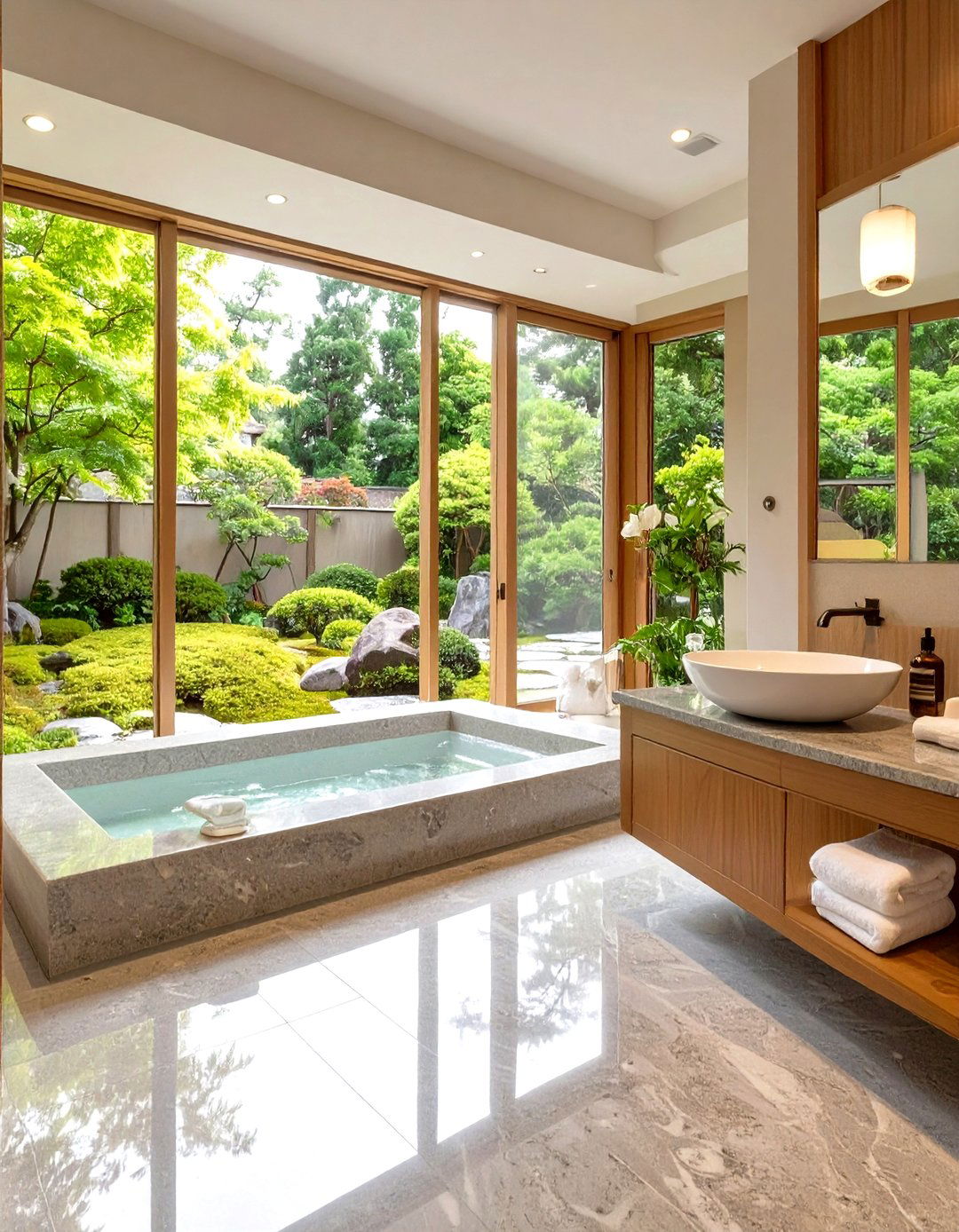 Ryokan Inspired Bathroom Luxury - 30 japanese bathroom design ideas