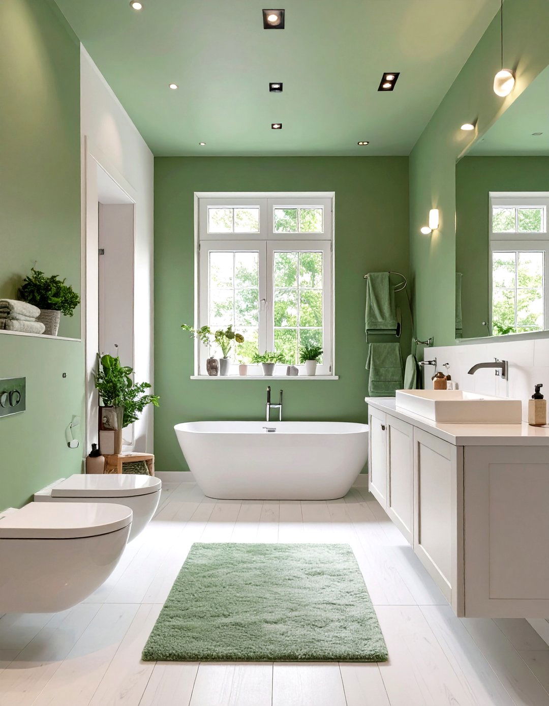 Sage Green Bathroom Ceiling - 30 sage green bathroom ideas