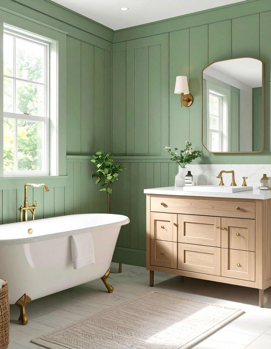 Sage Green Bathroom Wainscoting - 30 bathroom wainscoting ideas