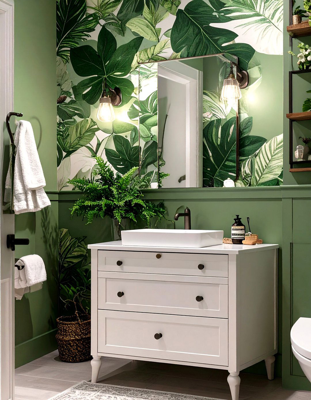 Sage Green Bathroom Wallpaper - 30 sage green bathroom ideas