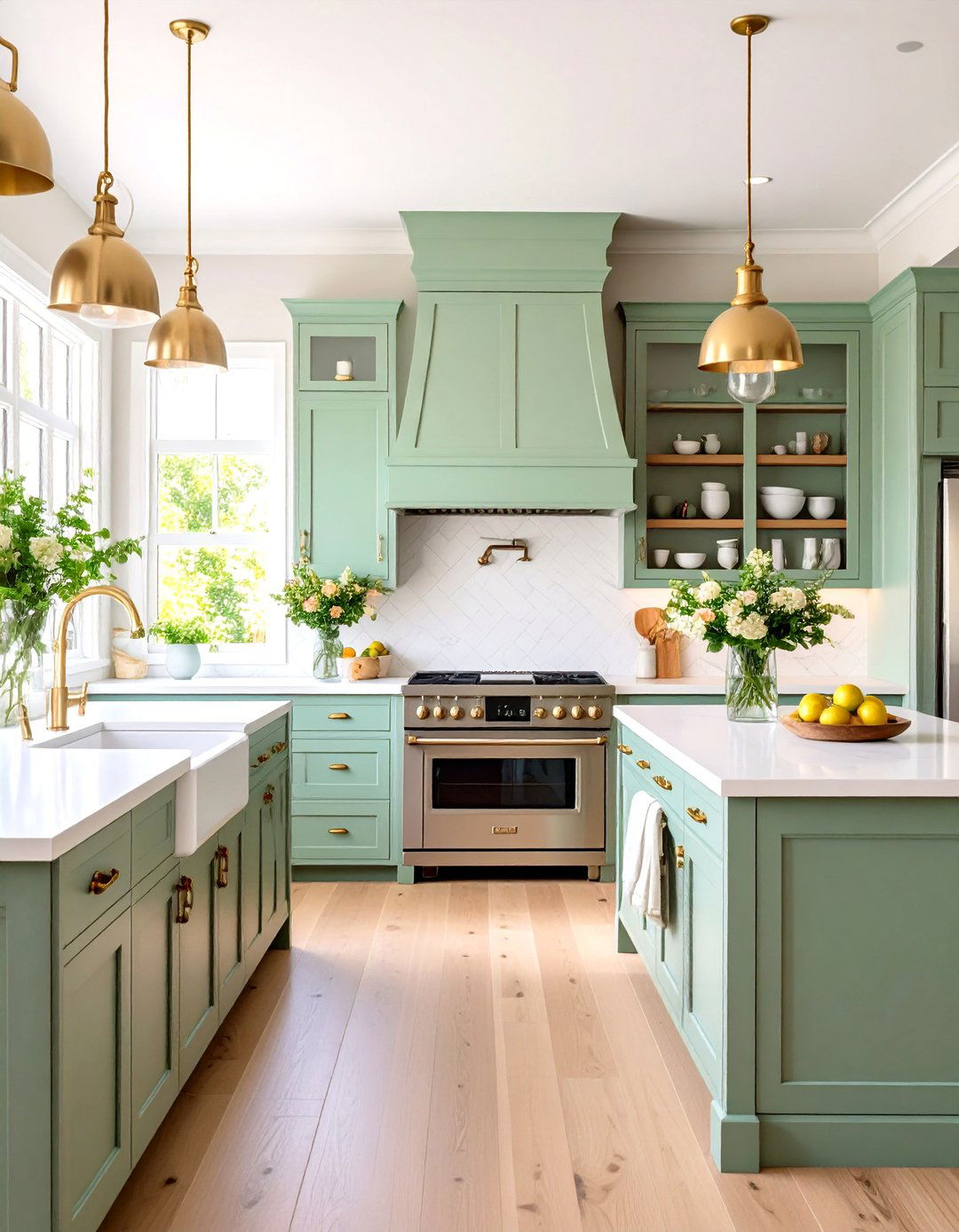 Sage Green Kitchen Cabinets - 30 kitchen cabinet paint ideas
