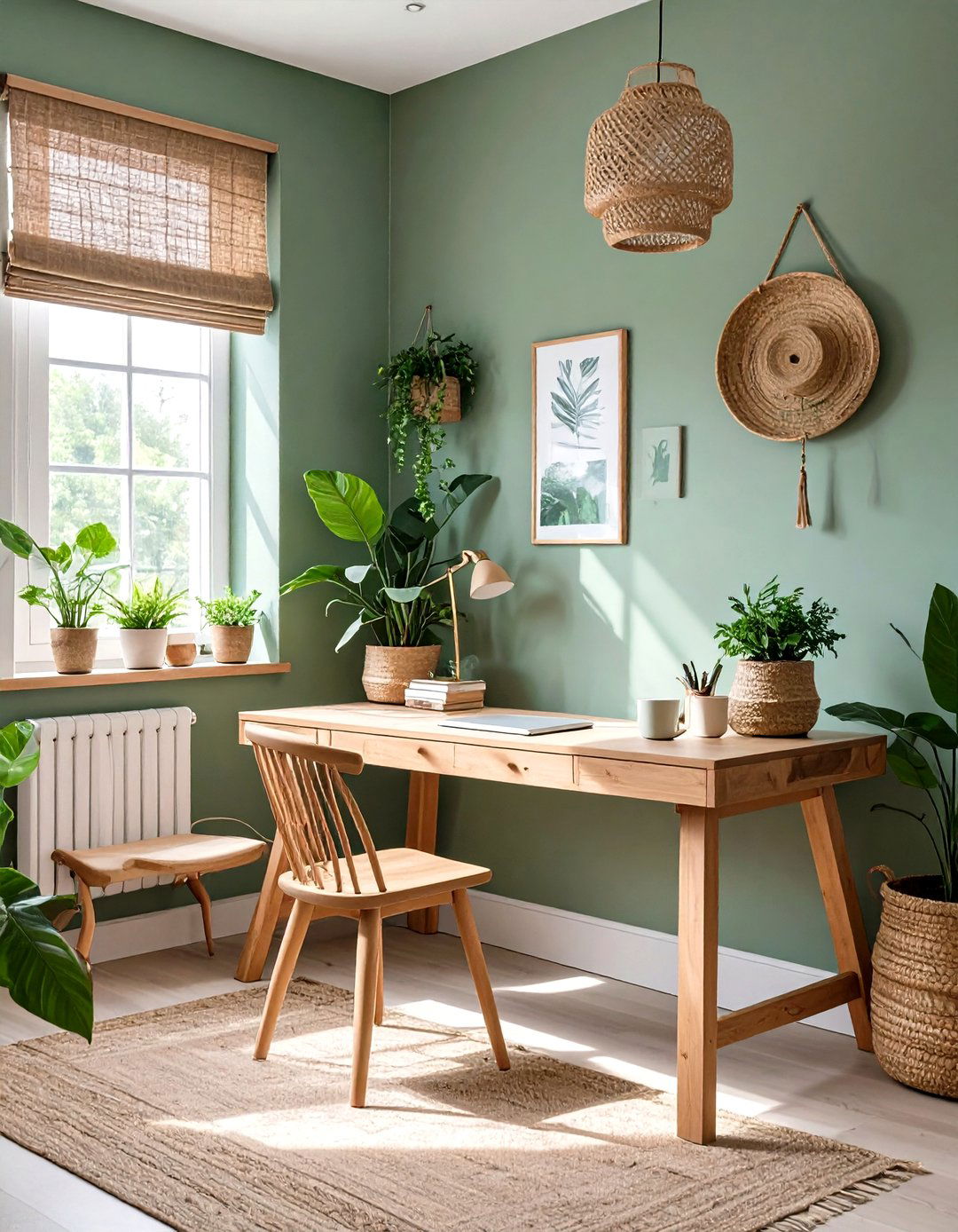 Sage Green Sanctuary Office - 30 cute office ideas
