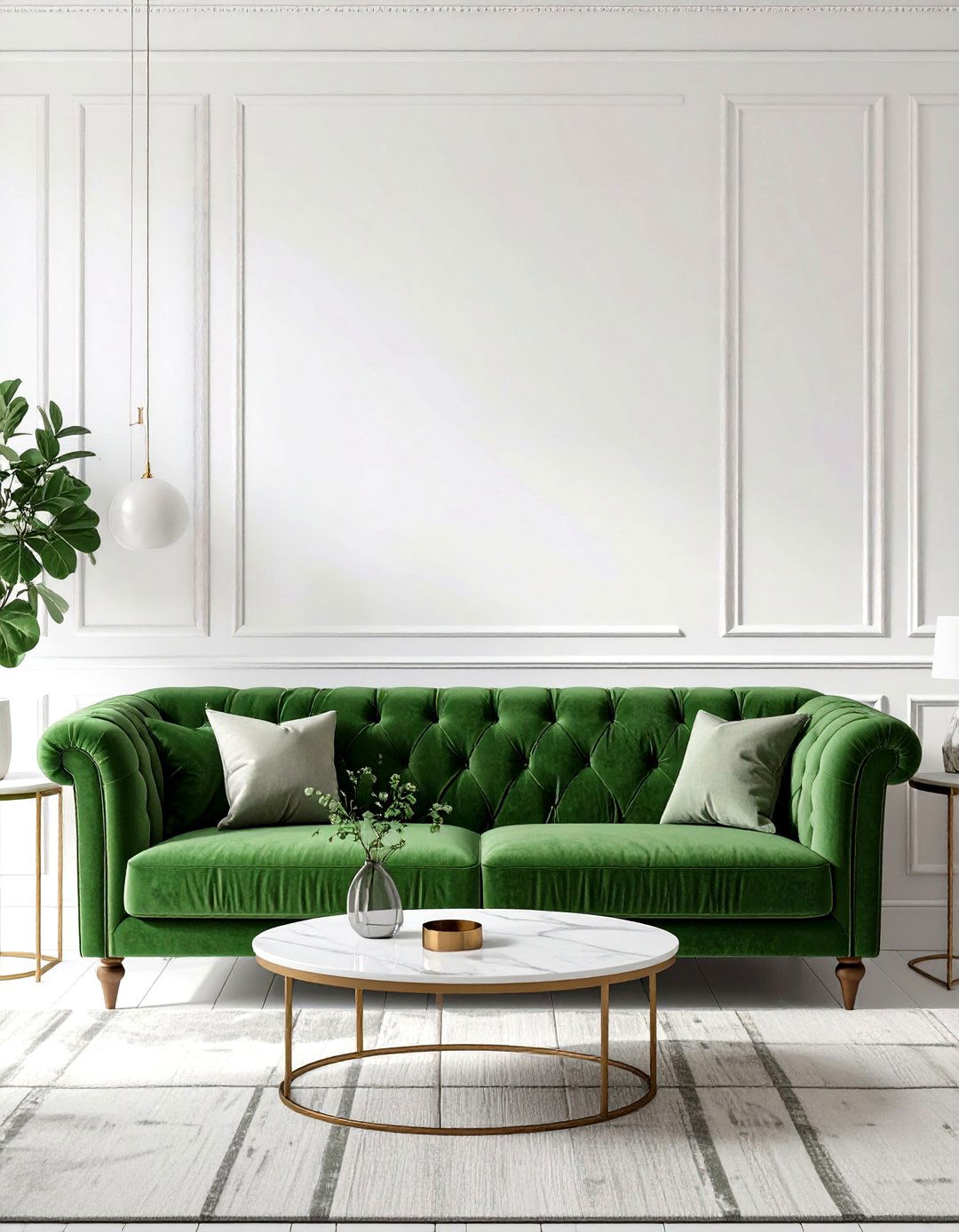 Sage Green Sofa as a Focal Point - 30 sage green living room ideas