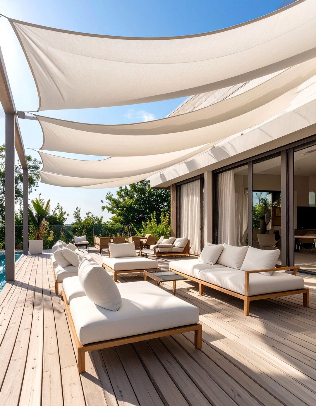 Sail Shade Canopy Roof - 30 deck roof ideas