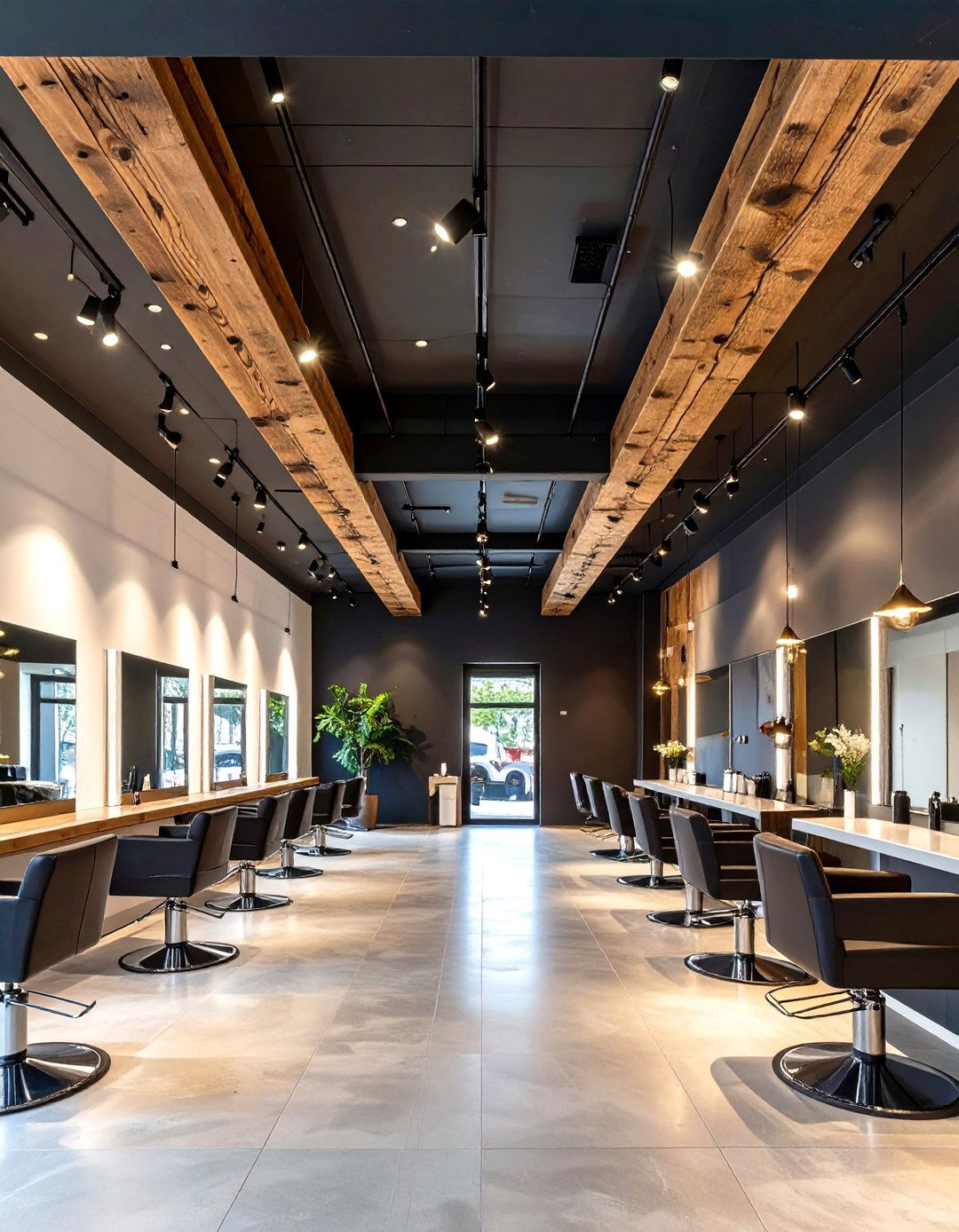 Salon with Ceiling Design Features - 30 salon interior design ideas