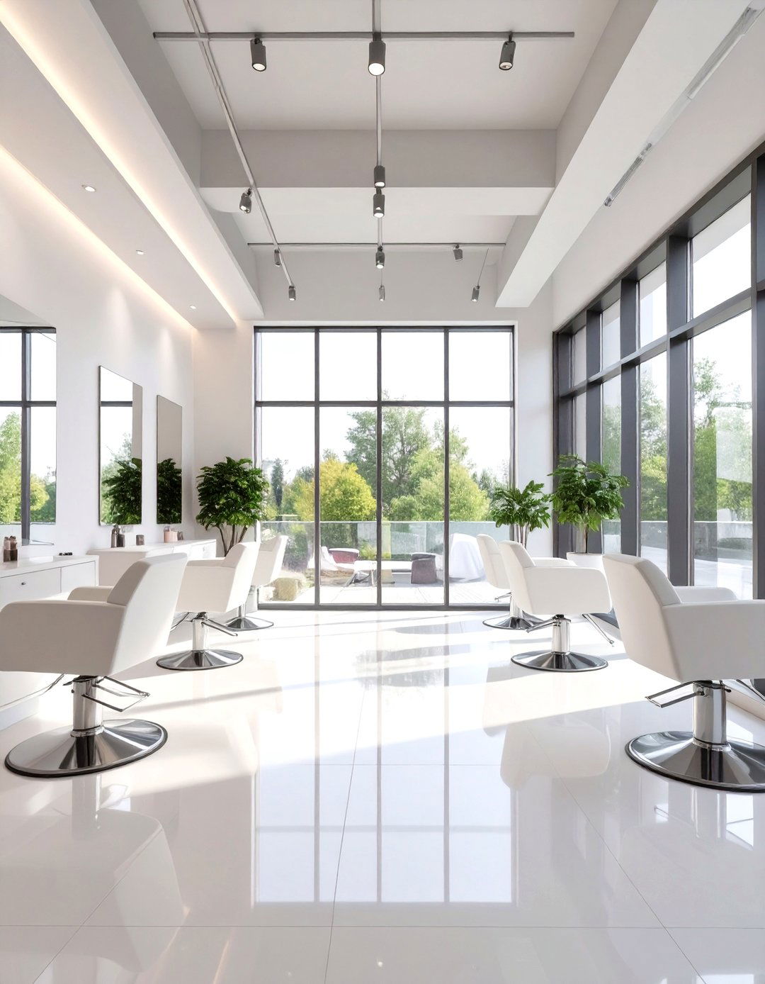 Salon with a Focus on Natural Light - 30 salon interior design ideas