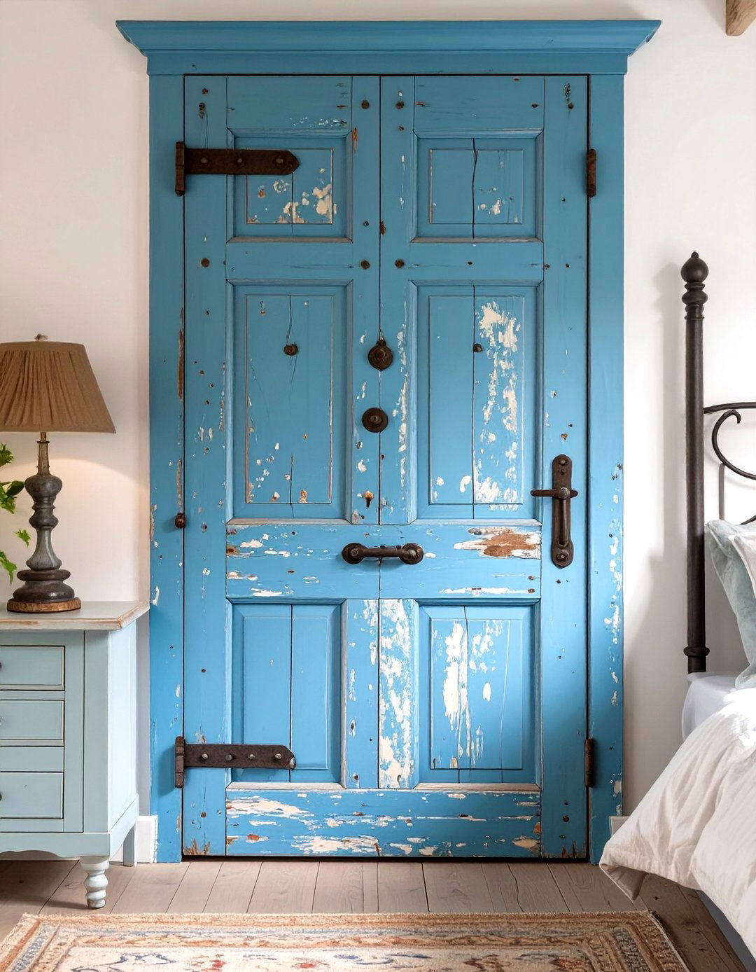 Salvaged Antique Bedroom Door - 30 bedroom door ideas