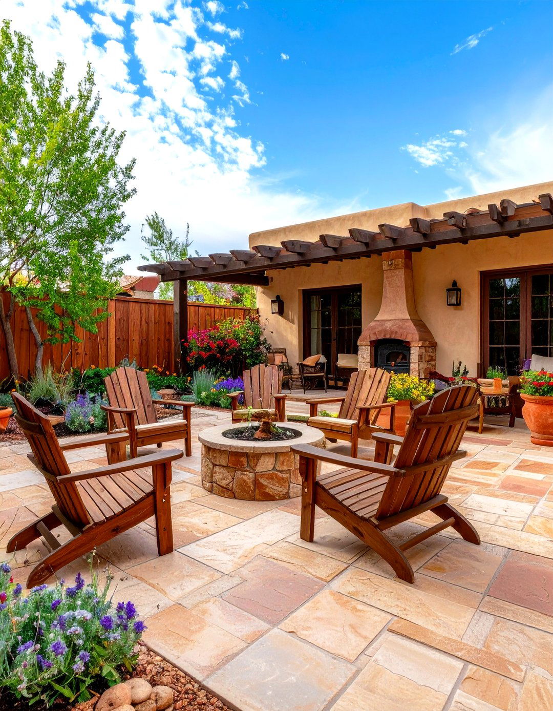 Sandstone Patio Tile with Natural Clefts - 30 patio tile ideas