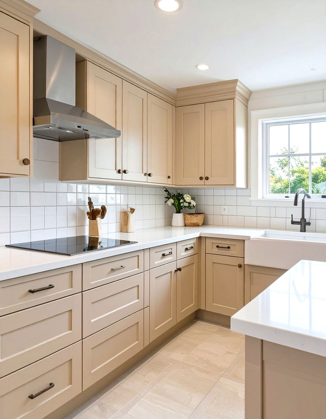Sandy Beige Color Palette for a Warm Coastal Look - 30 small coastal kitchen ideas