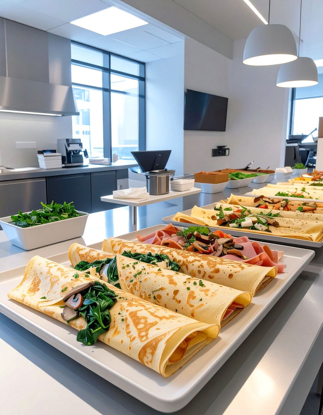 Savory Crepe Station - 30 office lunch ideas for a group