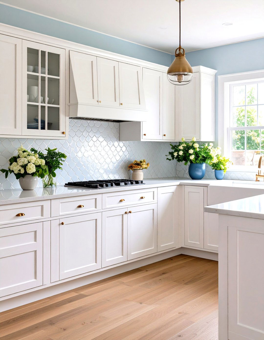 Scalloped Fish Scale Tile Backsplash - 30 easy backsplash ideas