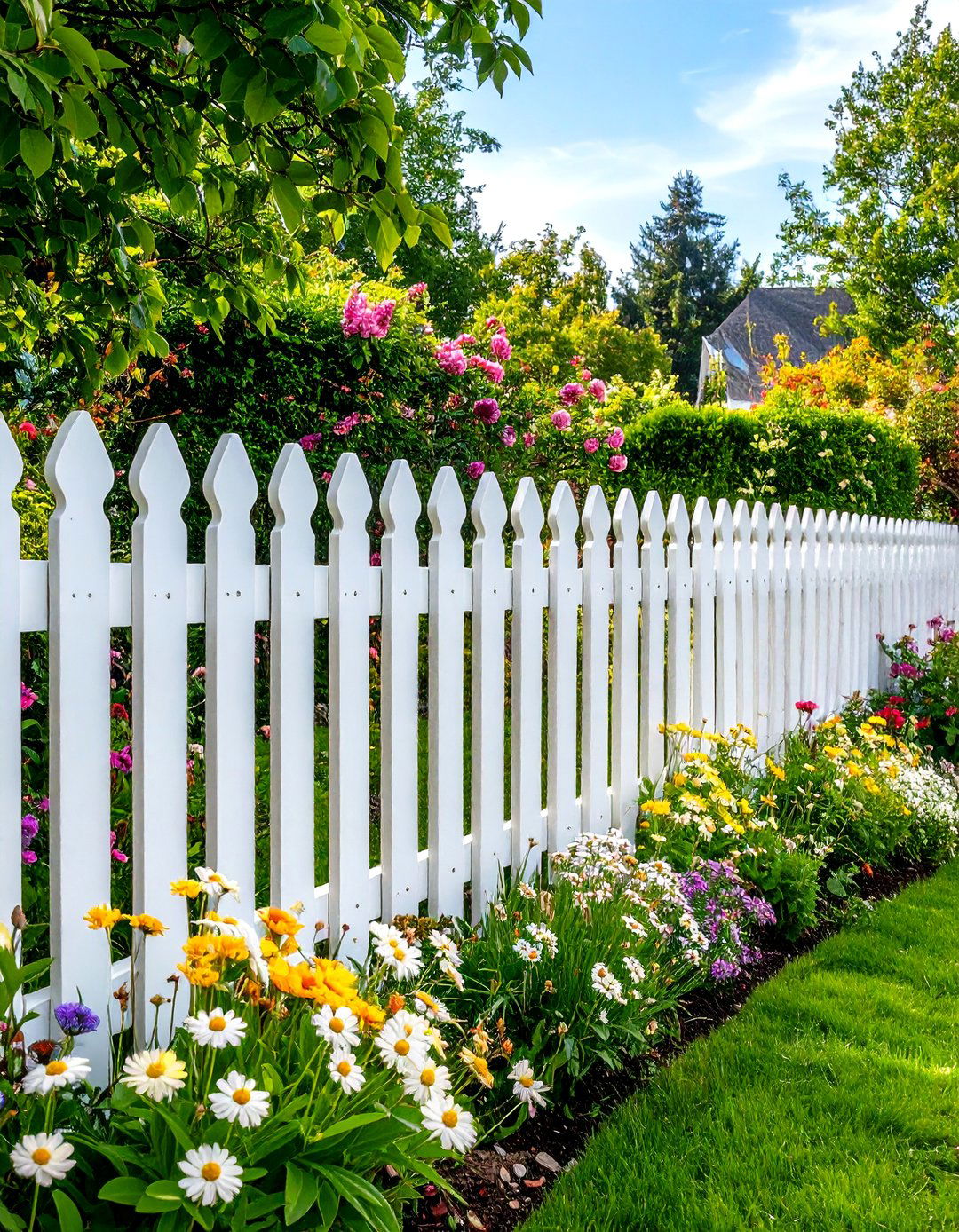 Scalloped Picket Fence - 30 fence ideas for front yard