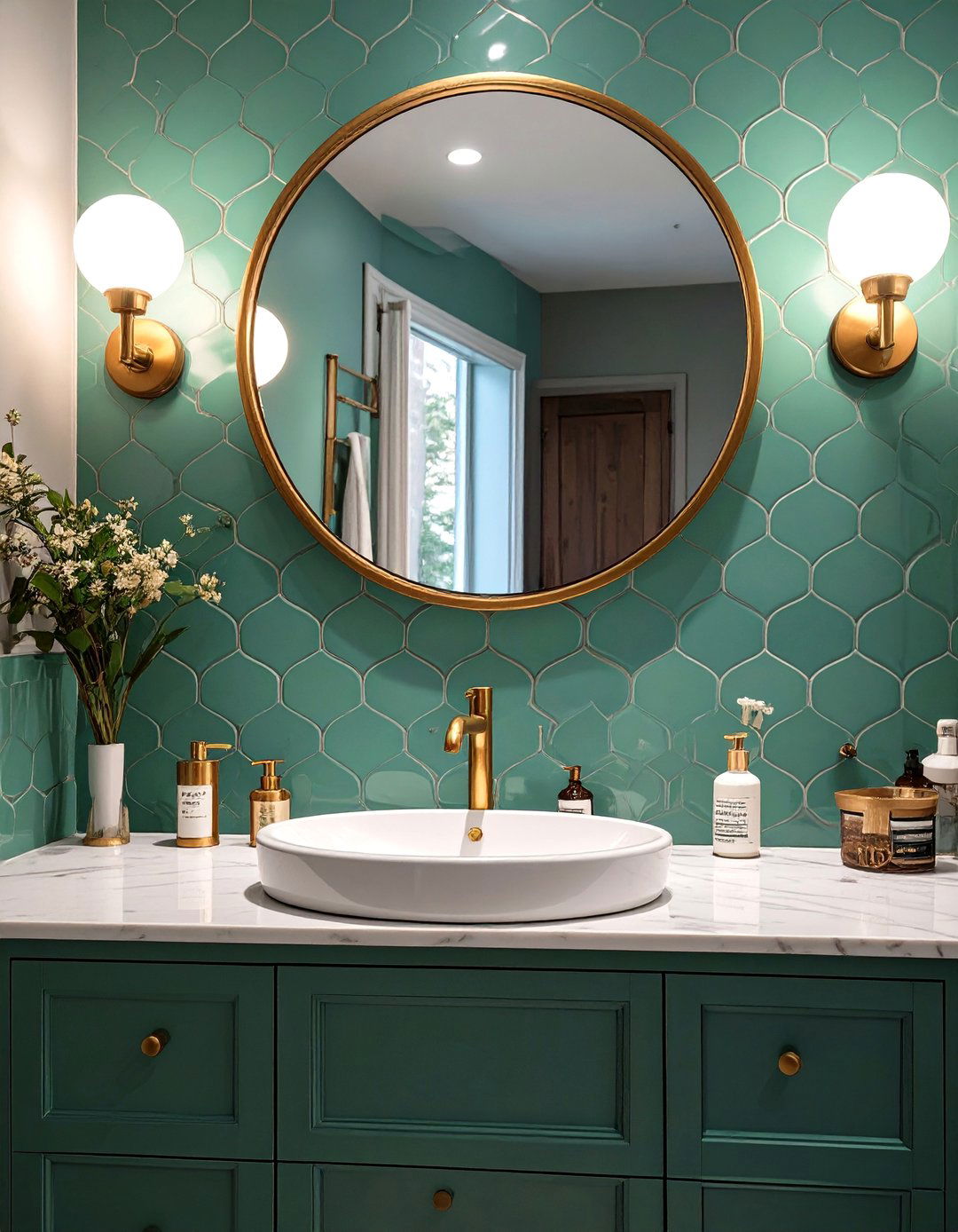 Scalloped Tile Bathroom Backsplash - 30 bathroom backsplash ideas