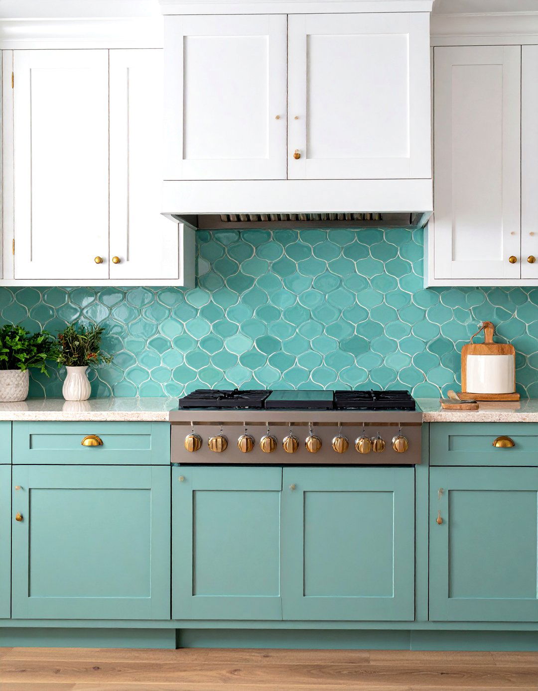 Scalloped and Fish Scale Tiles - 30 kitchen backsplash ideas 2025
