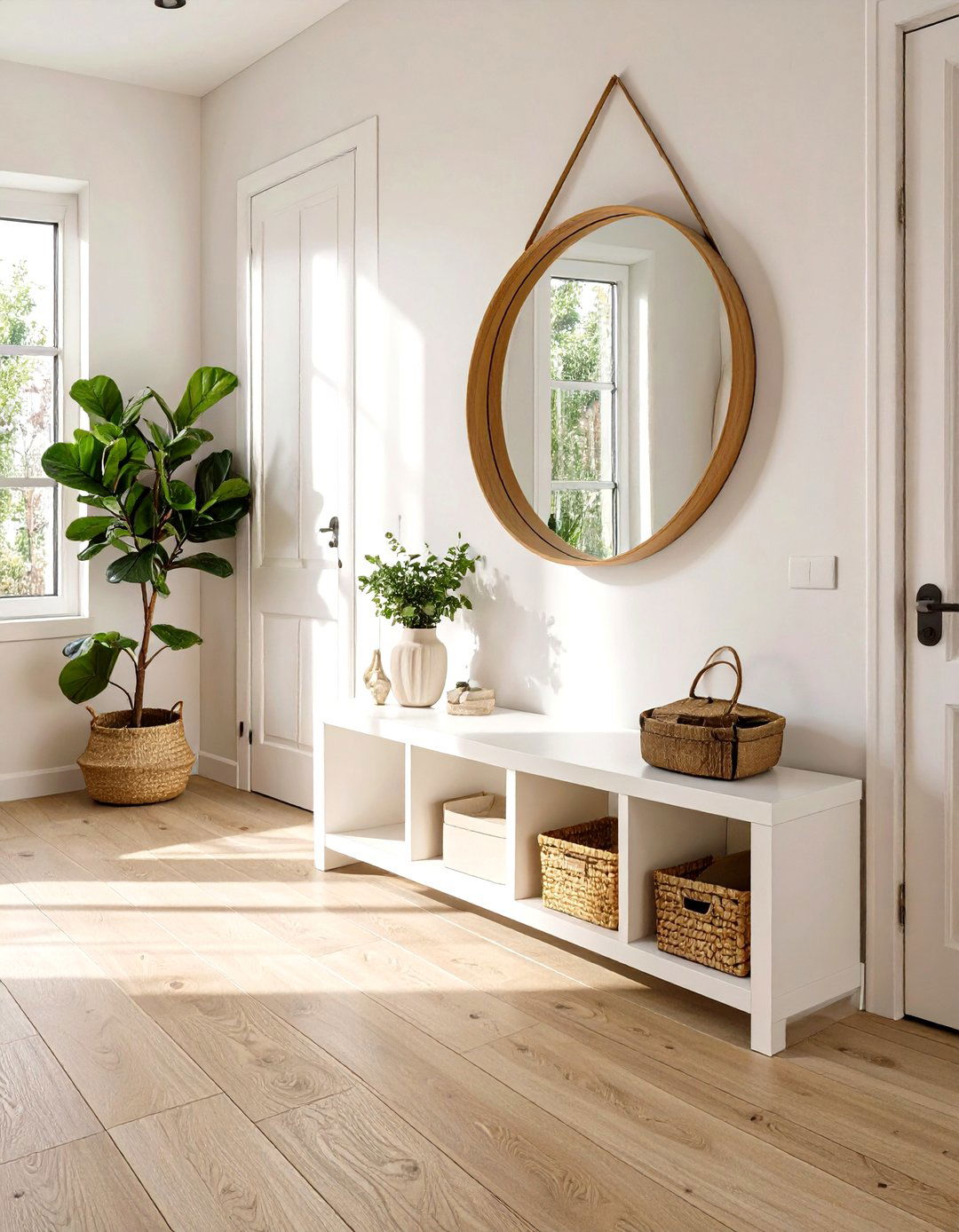 Scandi Inspired Light Wood Look Tile - 30 modern entryway tile ideas