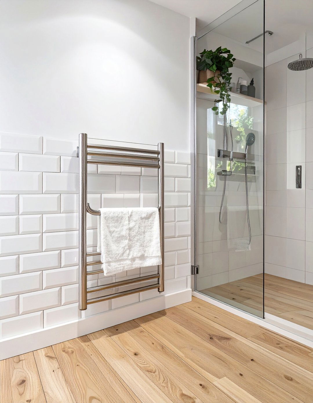 Scandinavian Bathroom Heated Towel Rail - 30 bathroom towel holder ideas