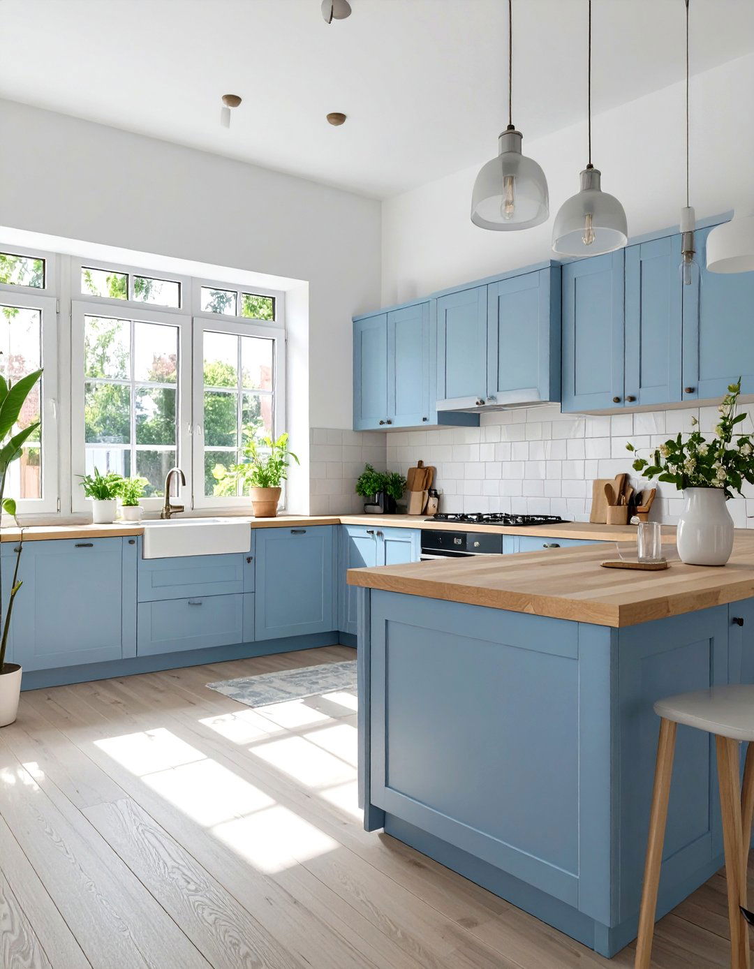 Scandinavian Blue Kitchen - 30 blue kitchen ideas