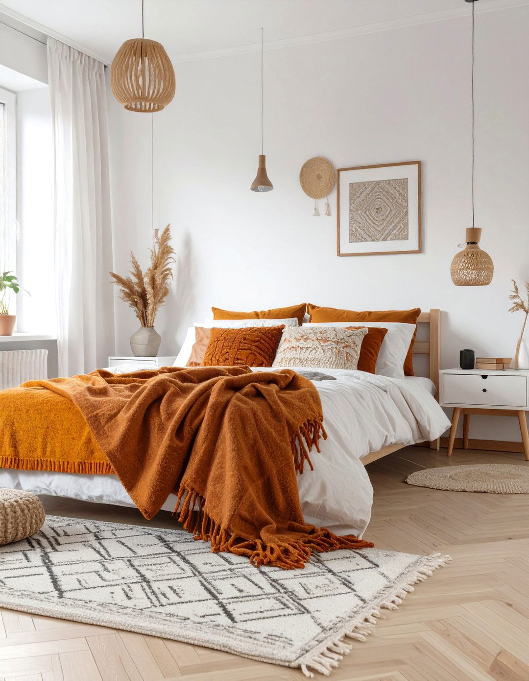 Scandinavian Burnt Orange Bedroom Simplicity - 30 burnt orange bedroom ideas