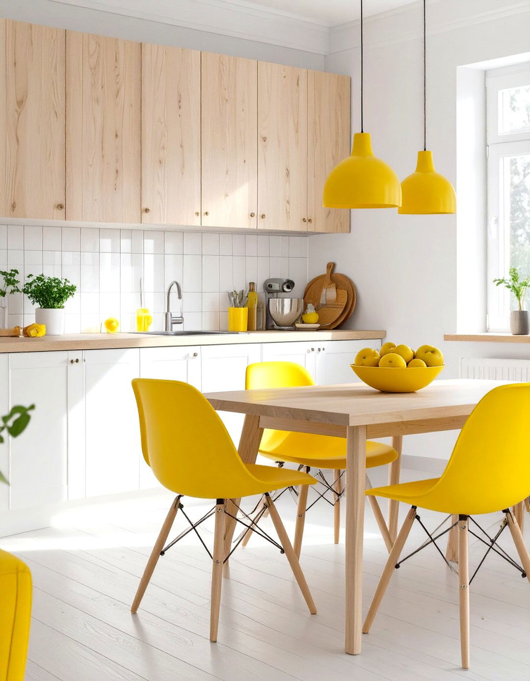 Scandinavian Design with Yellow Details - 30 yellow kitchen ideas