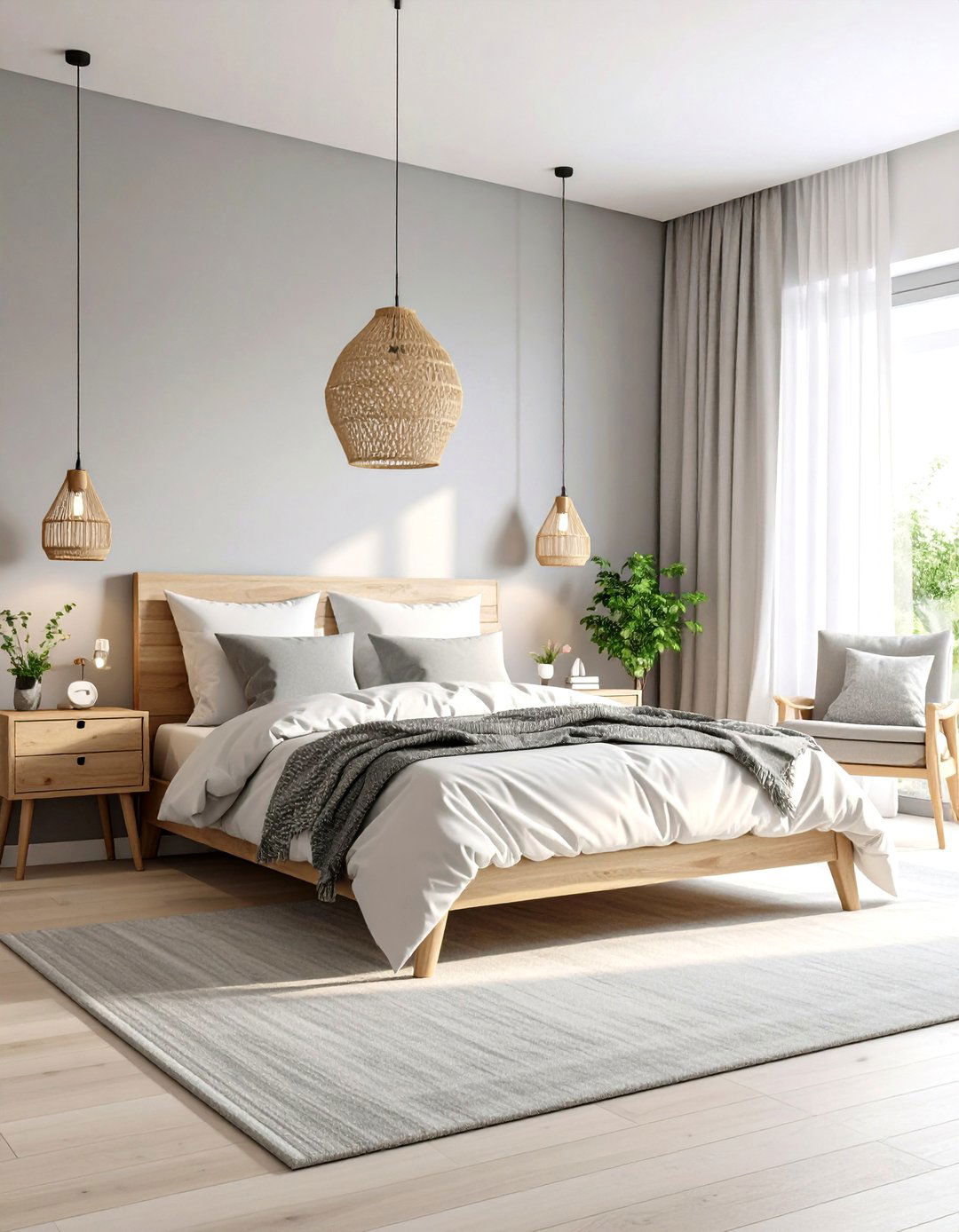 Scandinavian Gray and White Bedroom - 30 gray bedroom ideas