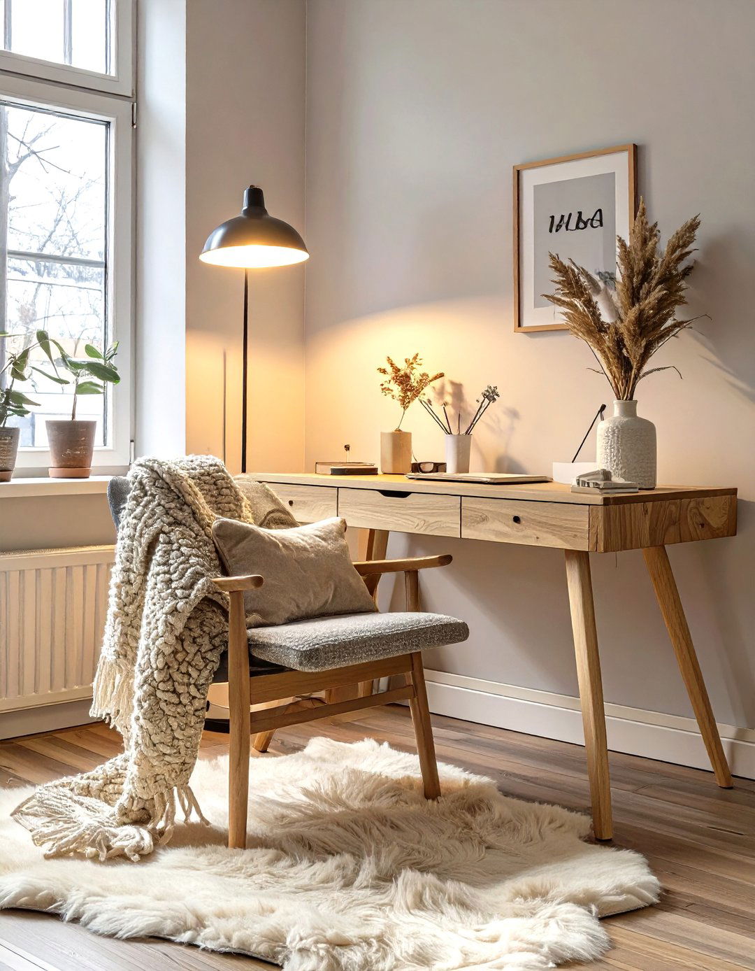 Scandinavian Hygge Office - 30 cute office ideas