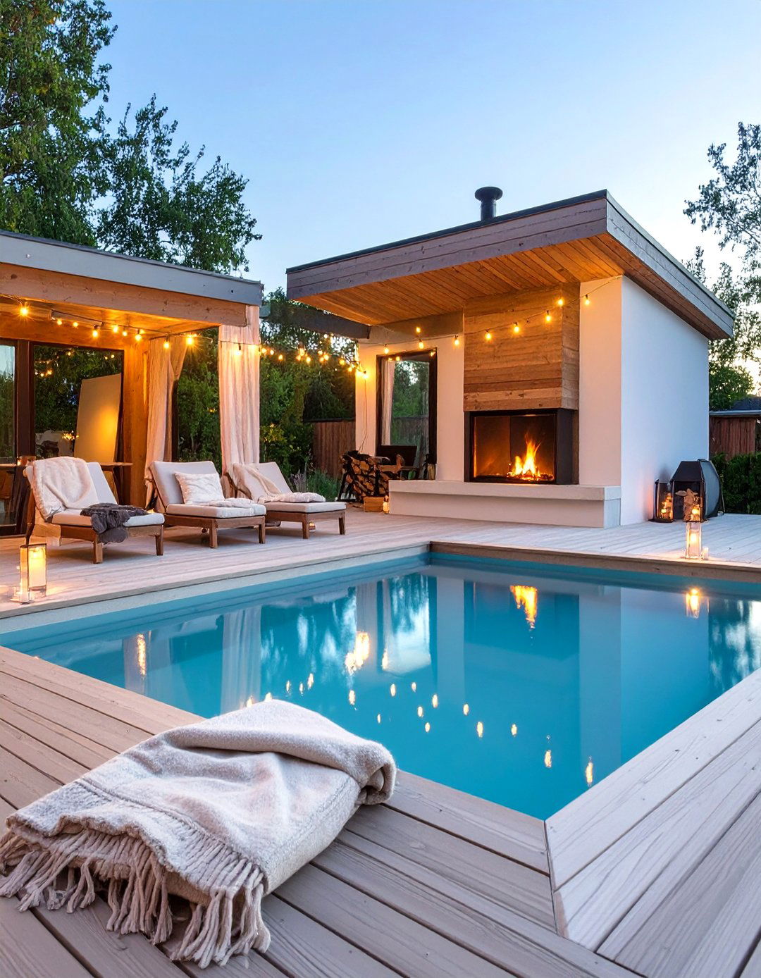 Scandinavian Hygge Pool Landscaping - 30 ai pool landscaping ideas