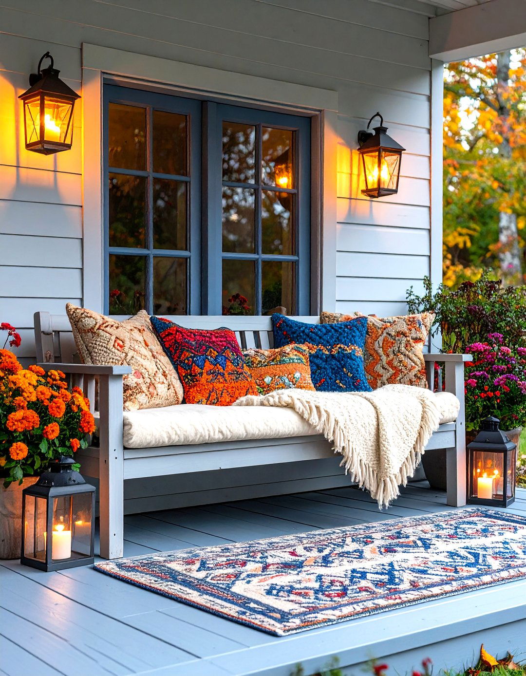 Scandinavian Hygge Porch - 30 front porch furniture ideas