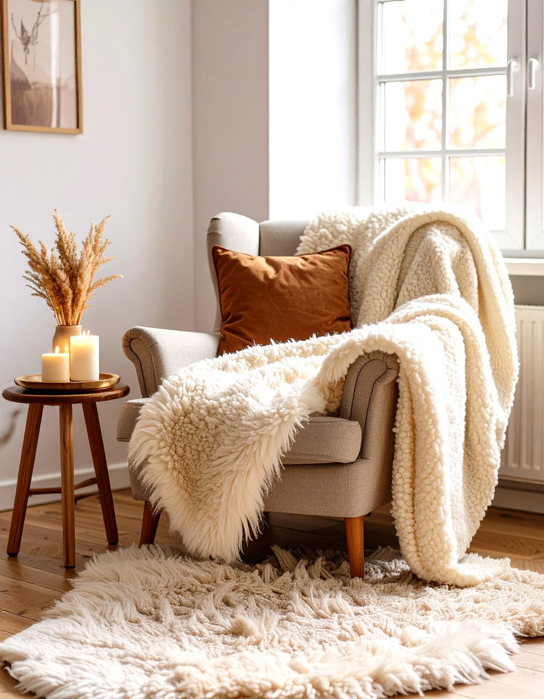 Scandinavian Hygge for a Cozy Reading Corner - 30 interior design styles for small spaces ideas