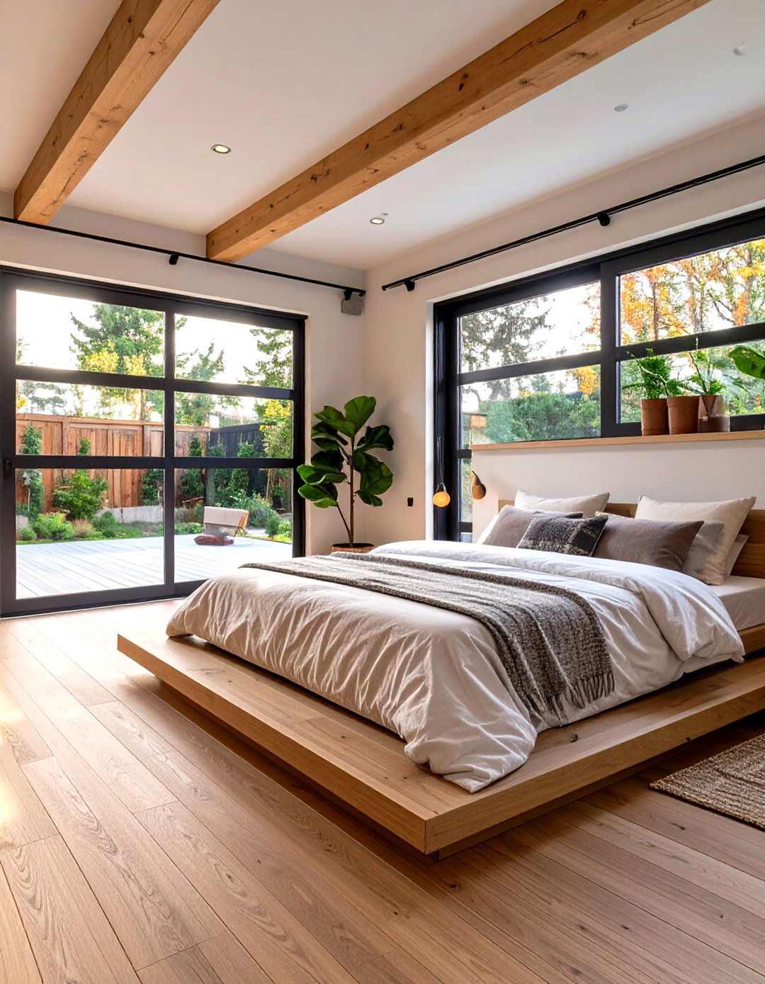 Scandinavian Inspired Bedroom Retreat - 30 garage door conversion ideas