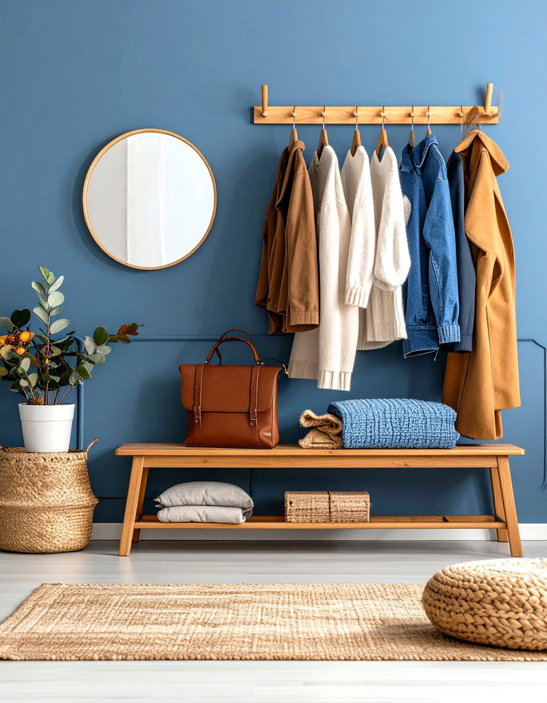Scandinavian Inspired Entry Closet Nook - 30 entry closet ideas