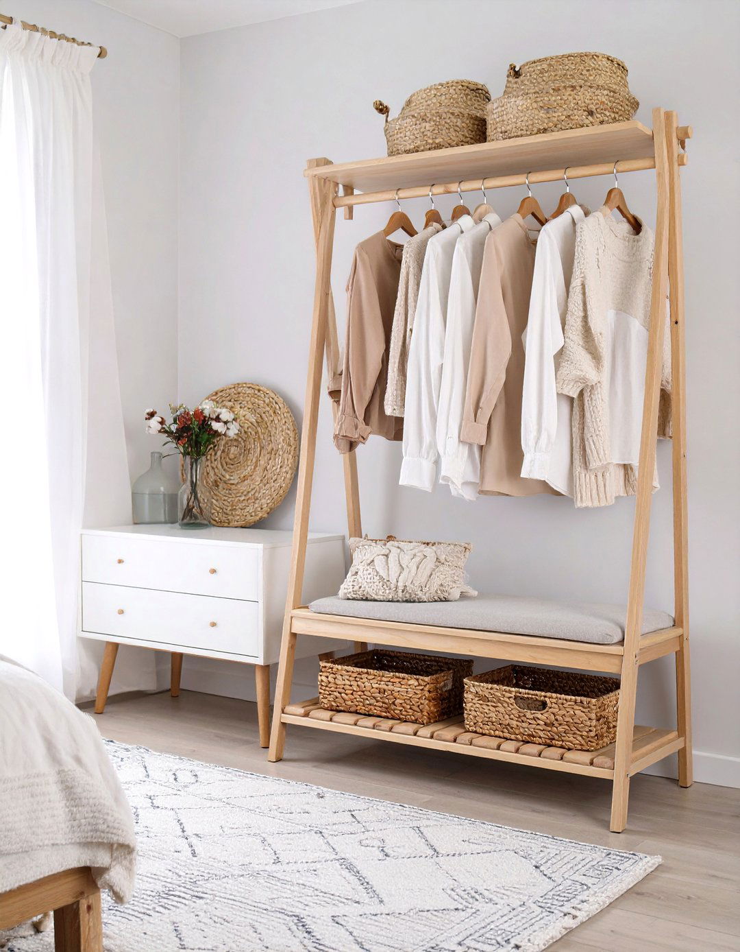 Scandinavian Inspired Garment Rack System - 30 closet ideas small