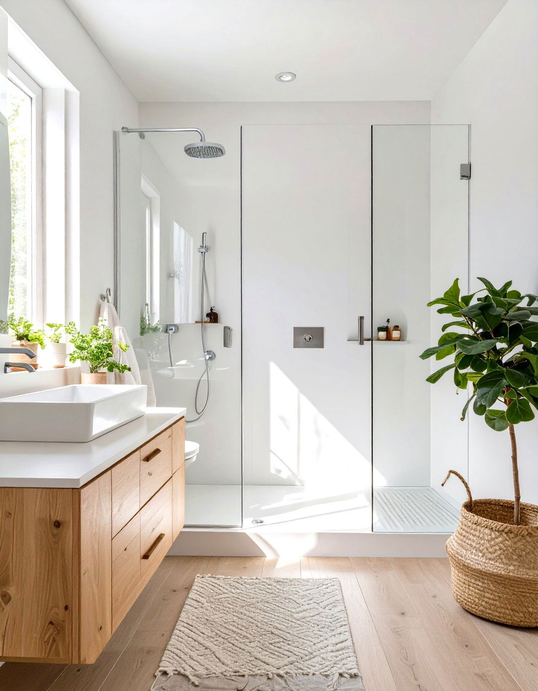 Scandinavian Inspired Guest Bathroom - 30 modern guest bathroom ideas