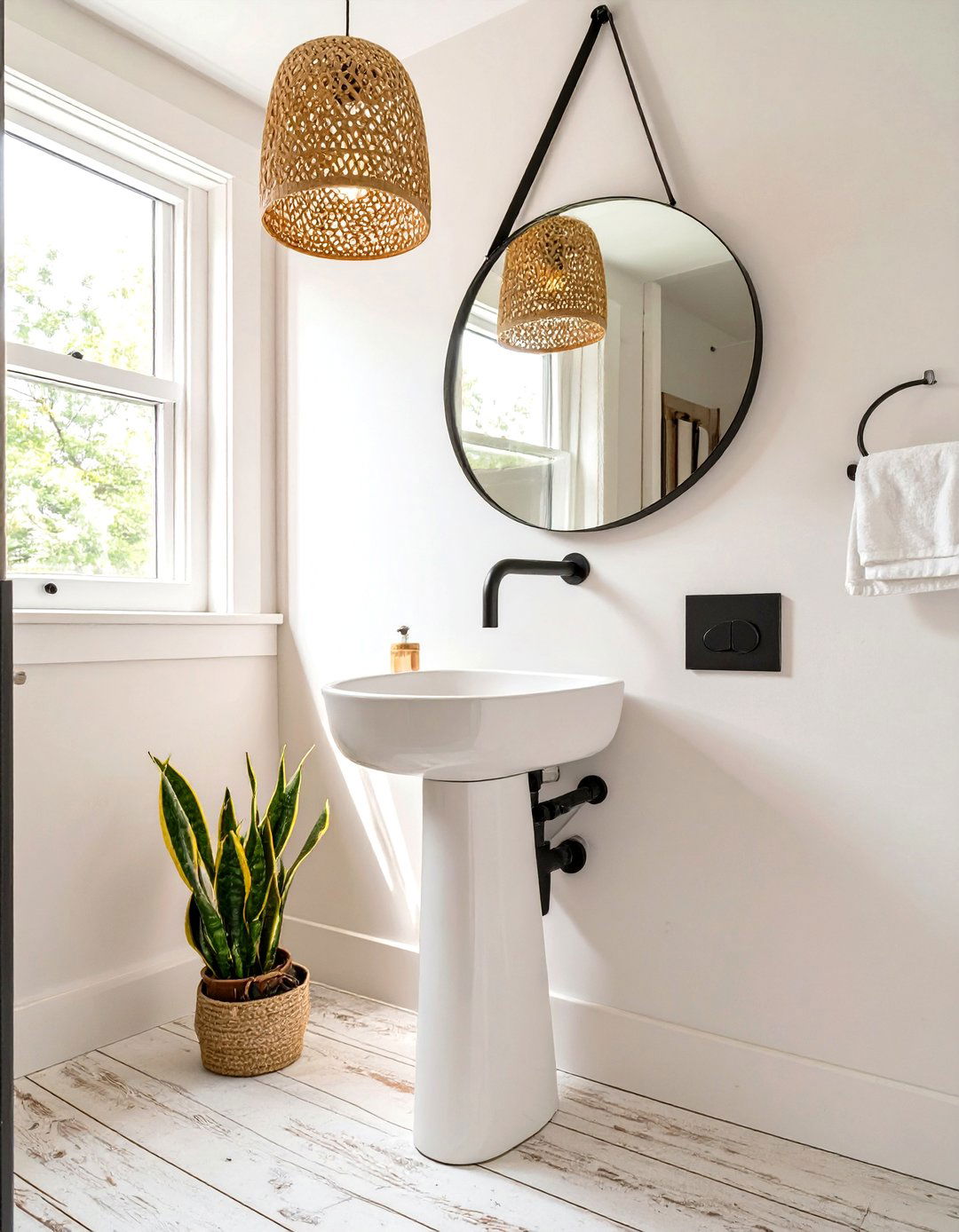 Scandinavian Inspired Half Bathroom - 30 modern half bathroom ideas