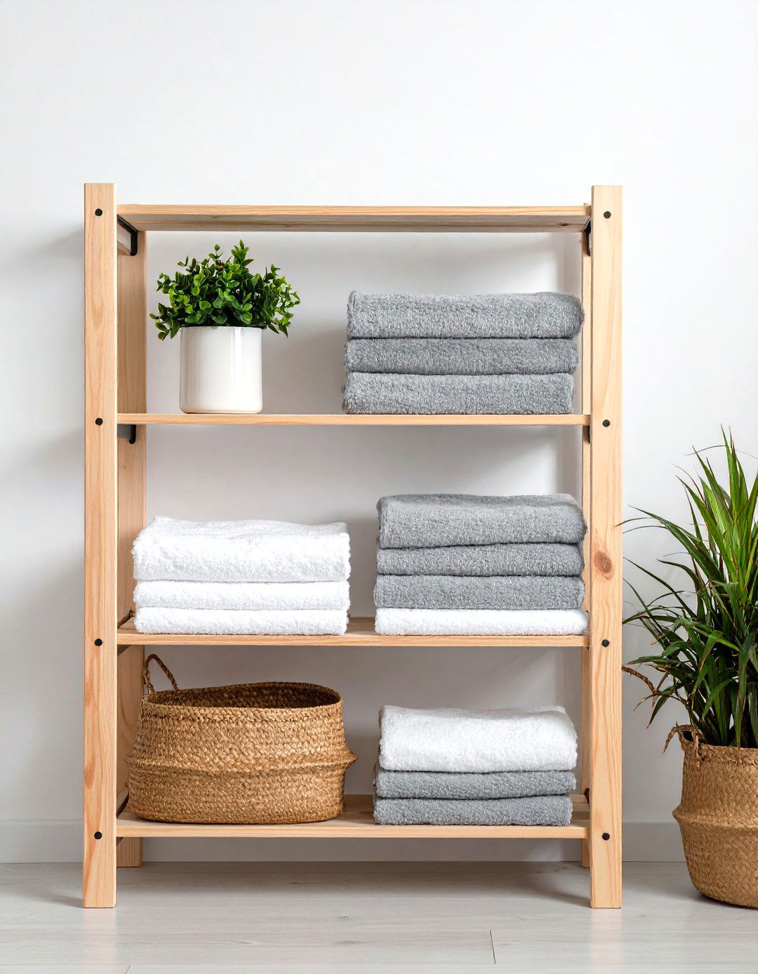 Scandinavian Inspired Laundry Shelves - 30 laundry shelf ideas