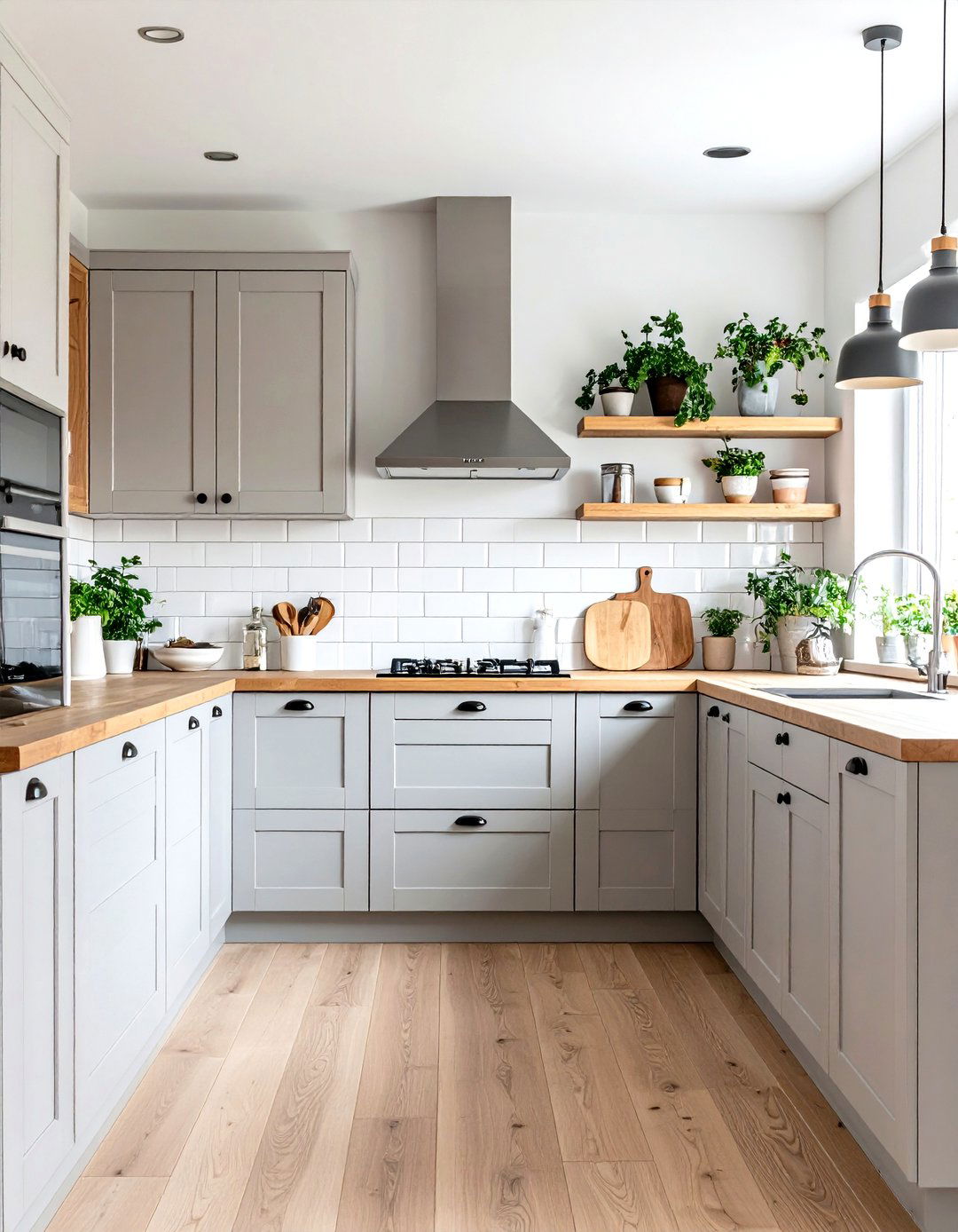 Scandinavian Inspired Light Grey Kitchen - 30 grey kitchen cabinets ideas