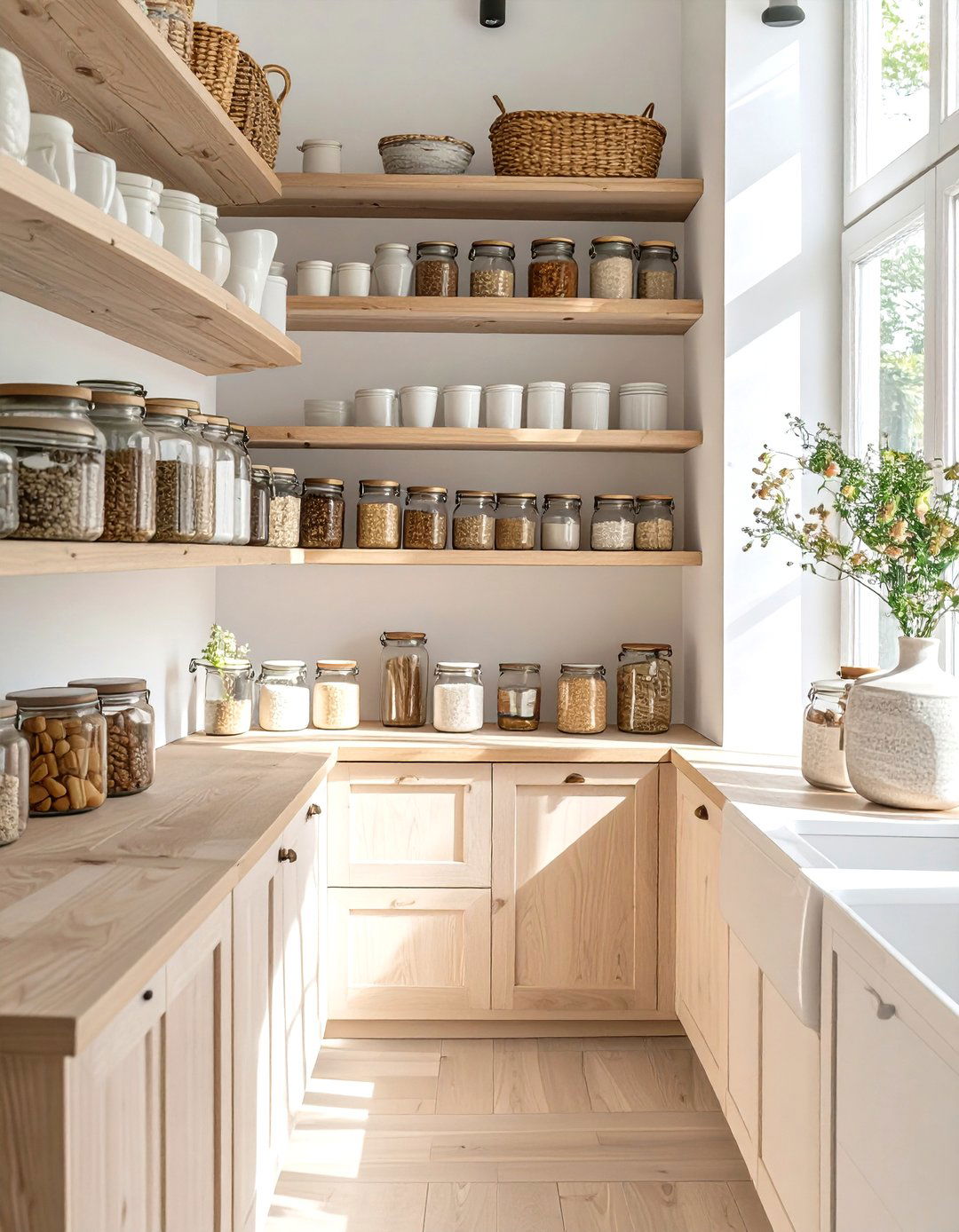 Scandinavian Inspired Light Pantry - 30 butlers pantry walk in pantry ideas