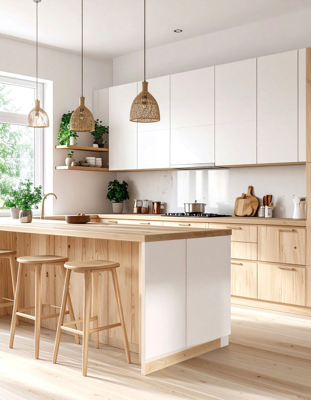 Scandinavian Inspired Light Wood Kitchen Cupboards - 30 kitchen cupboards ideas
