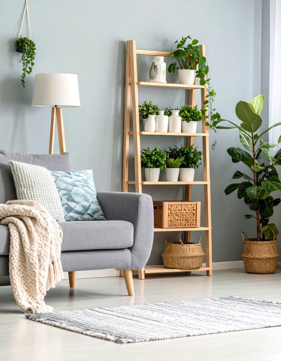 Scandinavian Inspired Living Room Shelf Design - 30 living room wall shelf decor ideas